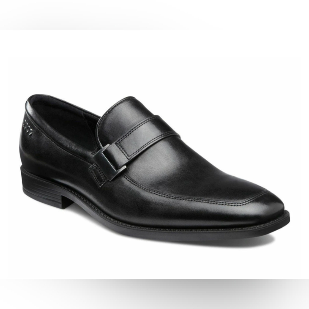 ECCO | Men's Edinburgh Black Leather Slip-On Loafer | Size 42